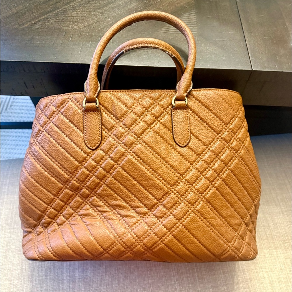 Ralph Lauren Quilted Tote in Warm Tan Leather - Picture 2 of 7